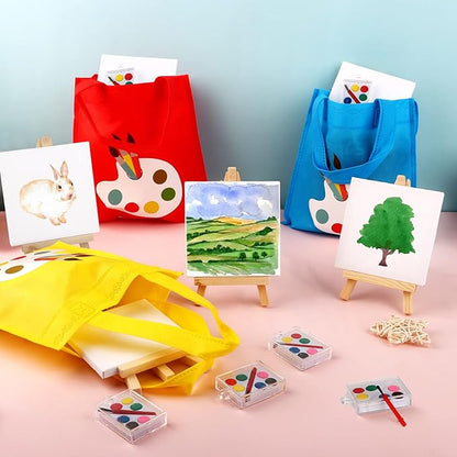 Watercolor Paint Set of 24 - Art Stuff for Kids Party Favors - Mini Watercolor Set Goodie Bags for Kids Birthday Party - Art Party Supplies for Kids Painting Class