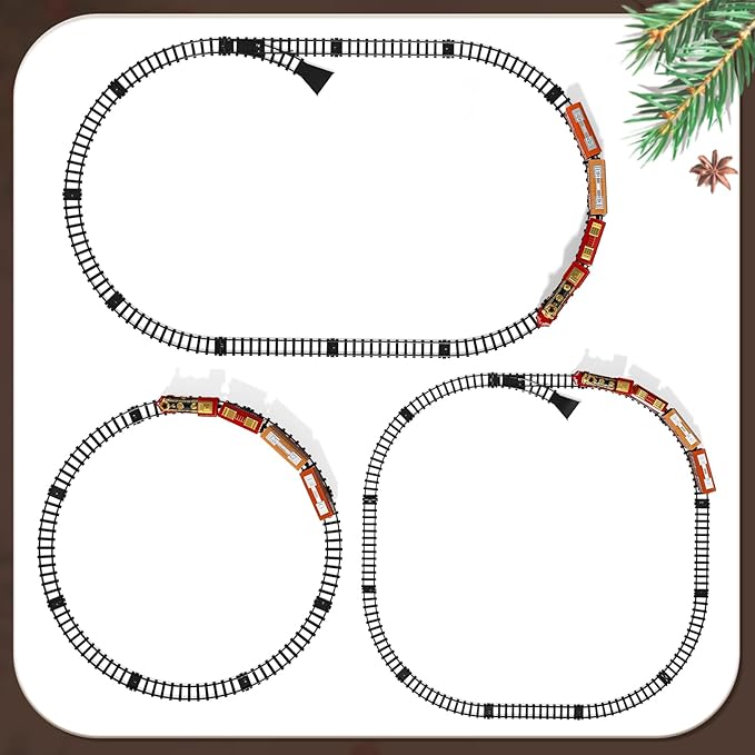TEMI Train Set for Kids Toddlers 3-5, Train with Steam Engine 4-7 Years