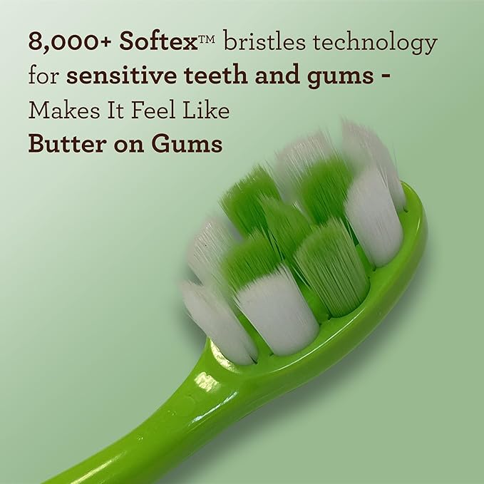 GuruNanda Butter on Gums Toothbrush with Extra Soft Bristles for Sensitive Gums, Soft Toothbrush for Kids & Adults, 2 ct (Pack of 2)