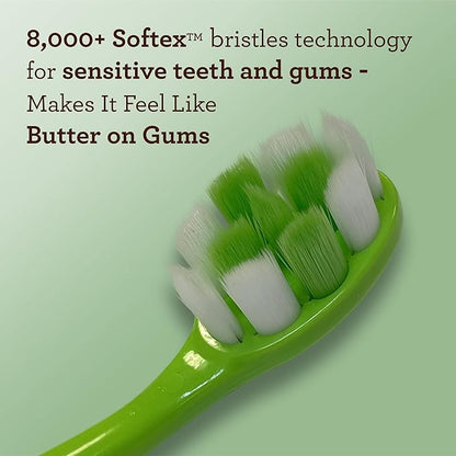 GuruNanda Butter on Gums Toothbrush with Extra Soft Bristles for Sensitive Gums, Soft Toothbrush for Kids & Adults, 2 ct (Pack of 2)