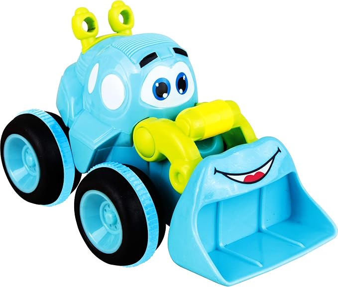 Toys for a 2 Year Old Boy - 4 Friction Powered Trucks for 3+ Year Old Boys, Push & Go Cars Cartoon Construction Vehicle Set