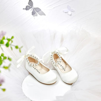 Felix & Flora Girls Toddler Little Ballet Shoes - Flower