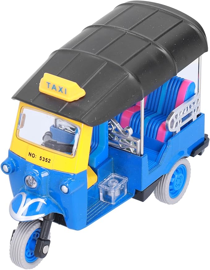 RiToEasysports Tricycle Toy, Pull Back Thai Tricycle Simulation Alloy Tuk