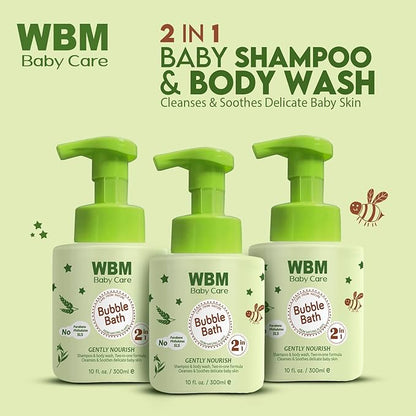 WBM Baby Shampoo and Body Wash, Baby Soap Pump Bottle For Gentle Protection 10 Fl 3)