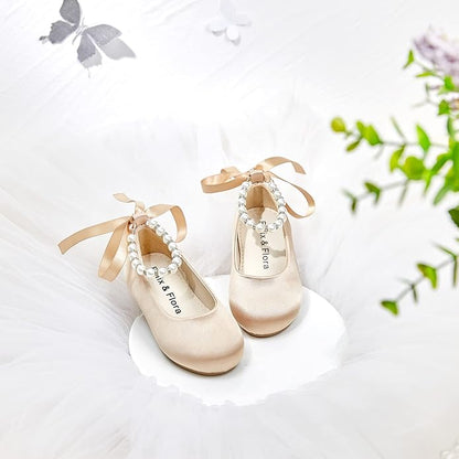 Felix & Flora Girls Toddler Little Ballet Shoes - Flower