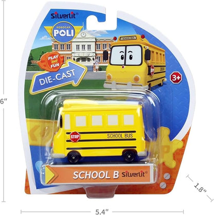 Robocar Poli, Schoolb DIE-CAST Metal Toy Cars 1-5 Boys