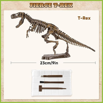 VIBIRIT Dig Up Dinosaurs Skeleton Set,Dinosaur Digging Fossil Kit Model Toys Educational Realistic Toys for Kids,Boys,Girls