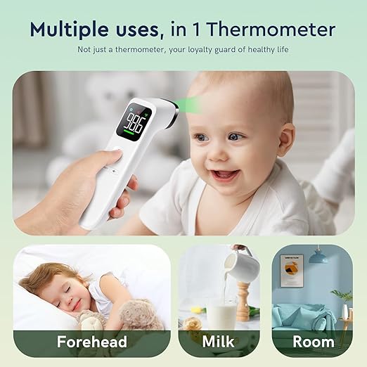 Touchless Thermometer for Adults and Kids, Fast Accurate Thermometer with Fever Alarm 1S Reading