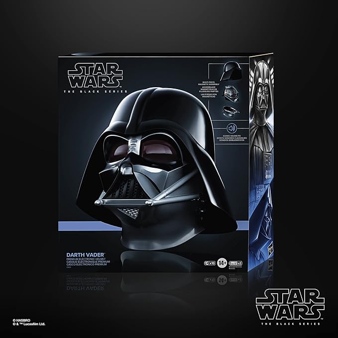 STAR WARS The Black Series Darth Vader Premium Electronic Helmet, OBI-Wan Kenobi Roleplay Collectible Toys for Kids Ages 14 and Up