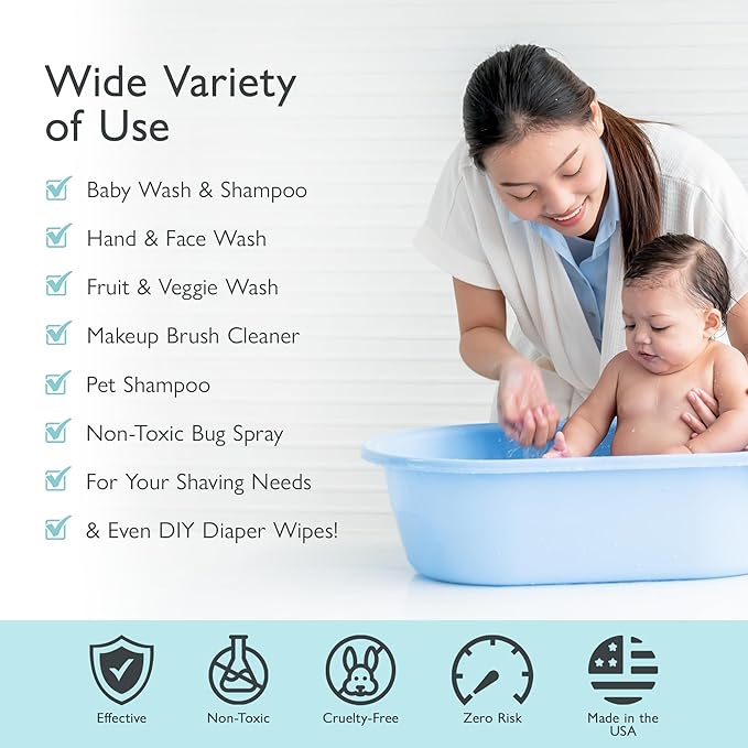 SoCal Suds & Company - 2-in-1 Organic Foaming Baby Wash Castile Soap & Shampoo 32oz