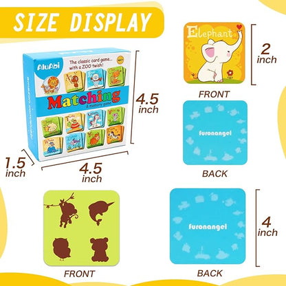 Animal Letter Memory Game ABC Learning for Toddlers, Fun Matching Game, Educational Toys for Kids, Preschool Learning Toys and Alphabet Flash Cards for Boys & Girls Age 4 to 8