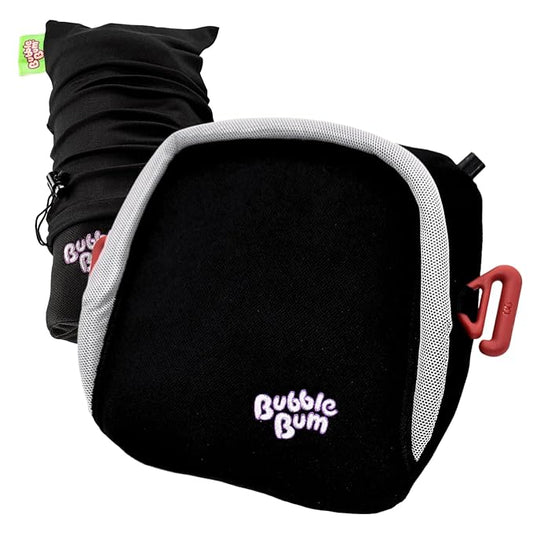 Bubblebum Booster Car Seat, Inflatable Booster Seat for Kids, Travel Carseat, Backless Portable Child Safety Seats for Car, Inflatable Seats for Cars 40-100 lbs, for 4 Year Old + Toddler, Kid - Black