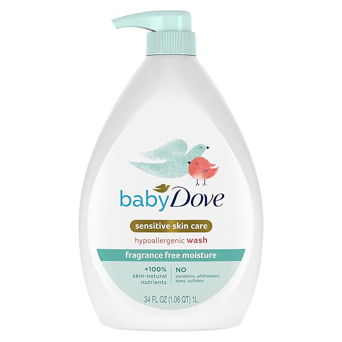 Baby Dove Sensitive Skin Care Baby Wash Fragrance Free Moisture 34 oz
