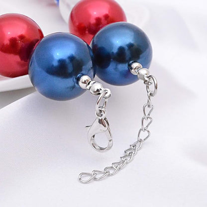 Sunrade Dress Up Jewelry for Little Girls Kids Necklaces Fashion Girls Chunky Beads Bubblegum Necklace and Bracelet Set Toddler Jewelry Costume Play Necklace