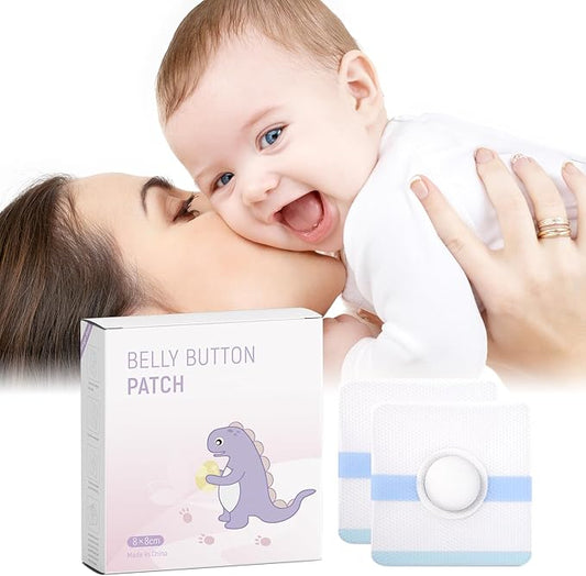 Baby Belly Navel Patches, Waterproof Cotton Pads for Baby Belly Button 8Ă8cm, 10