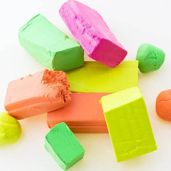 BAZIC Modeling Clay Neon Color 1 LB, Modeling Dough Non Toxic Gift for Artist Kids, Bulk for Classroom, 4-Pack