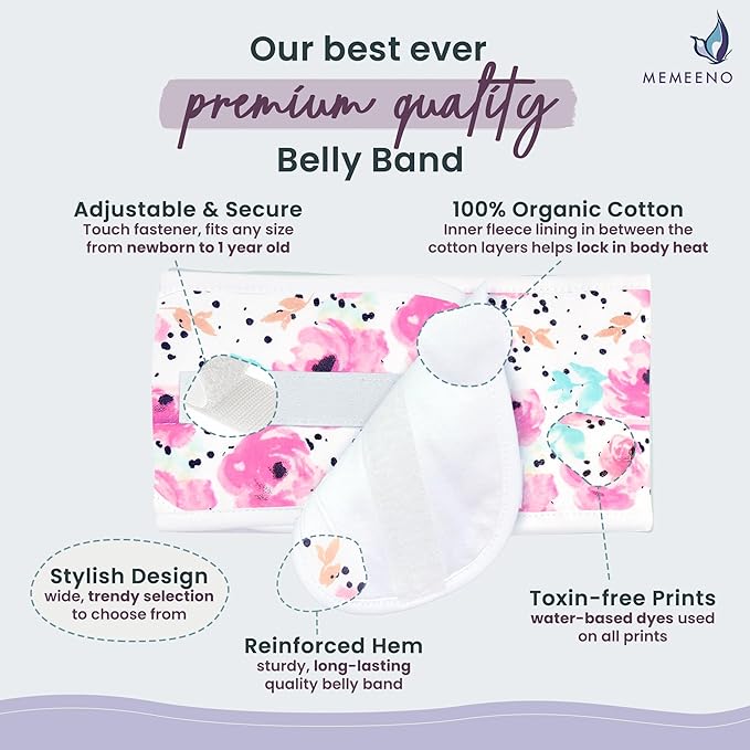 Baby Belly Band for Gas & Colic Baby Relief - Self Heating Belly Band Baby Belly Button Band Colic Band Tummy Wrap for Babies Colic Belt Baby Gas Wrap Colic Baby Relief Newborn