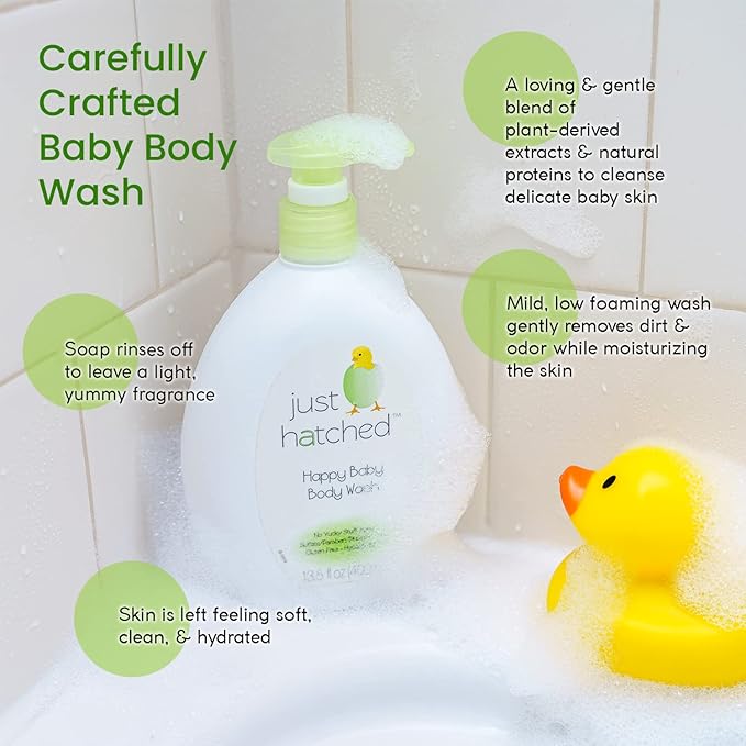 Happy Baby Body Wash Multi-Pack - Gentle Bath + Body Cleanser, Huggable Yummy Fragrance for Newborns 13.5 fl (2 Pack)