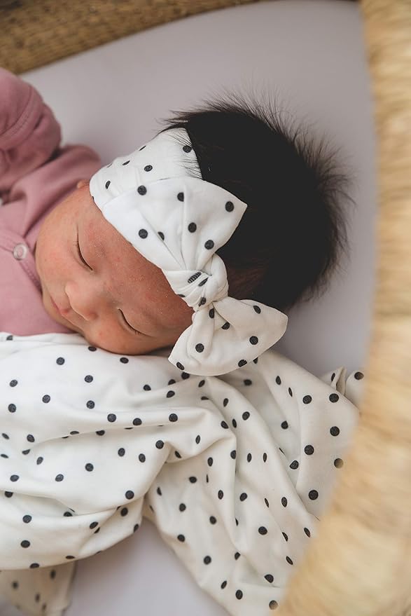 Copper Pearl Baby Bows: Stylish Headbands for Baby Girls, Premium Soft and Stretchy Baby Headbands