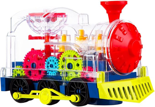 Berry President Transparent Electric Gear Train Toy with Flashing Lights 2 3 4 5