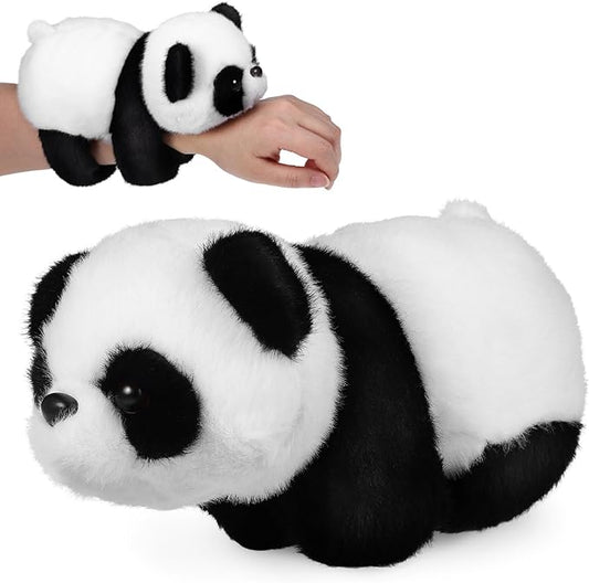 TOYANDONA Animal Slap Bracelet, 1pcs Panda Slap Bracelet Stuffed Animal Plush Slap Bracelet Hugger Panda Wristband for Kids Birthday Jungle Party Favors