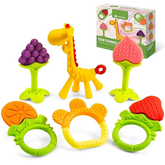 Teethers for Babies 0-6 Months - Newborn Infant Baby Teething Toys 0-6 Months 6 Pack