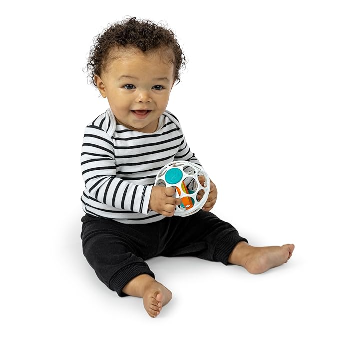 Baby Einstein Grip & Spin Oball Easy Grasp Rattle Toy, BPA Free 0+ Months