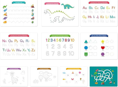 TIIANO Montessori Dinosaur Busy Book for Toddlers - Educational Learning Toy for 3-5 Year Old Boys and Girls, Perfect Birthday or Easter Gift