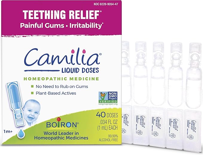 Boiron Camilia Teething Drops for Daytime and Nighttime Relief of 40 Liquid 8 separate 5