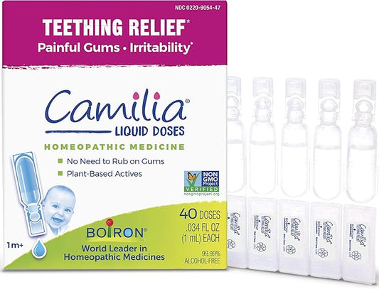Boiron Camilia Teething Drops for Daytime and Nighttime Relief of 40 Liquid 8 separate 5