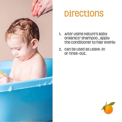 Nature's Baby Conditioner & Detangler - Formulated for Problem and Sensitive Skin 8 oz (2 Pack)