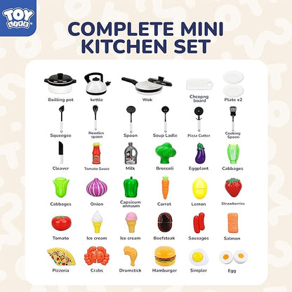 STEAM Life Kids Play Kitchen Accessories, Play Food Sets for Kids Kitchen, Kids Pots and Pans Set, Kitchen Toys, Toy Kitchen Accessories, Toy Kitchen Sets, Kids Kitchen Accessories, Cooking Set Kids