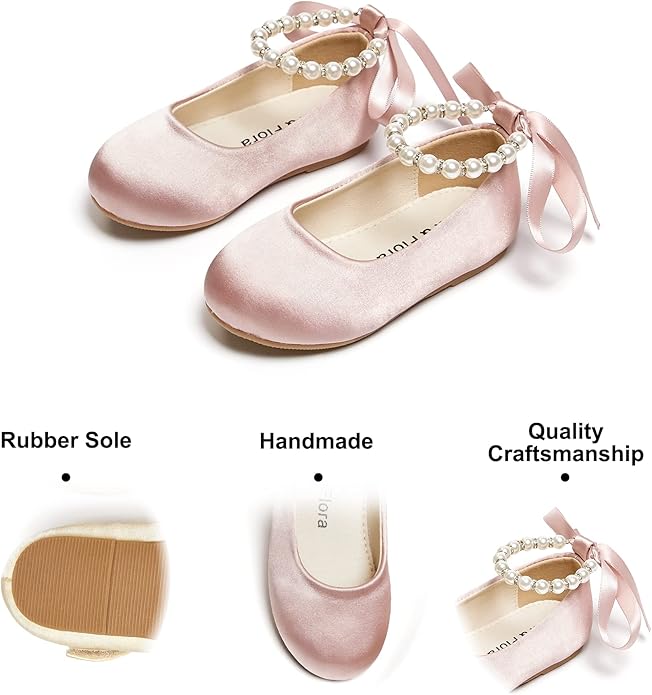 Felix & Flora Girls Toddler Little Ballet Shoes - Flower