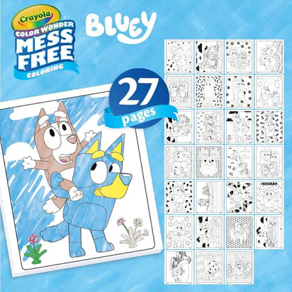 Crayola Color Wonder Bluey Activity Kit, Mess Free Coloring, Toddler Travel Activity, Bluey Toys for Kids, Gifts for Boys & Girls, 3+