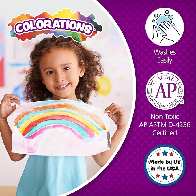 Colorations CWFRE Washable Finger Paints, Red, Non-Toxic, Creamy, Vibrant, Kids Paint, Craft, Hobby, Fun, Art Supplies, Young Kids, Finger Painting, Hand Painting, 16 oz.