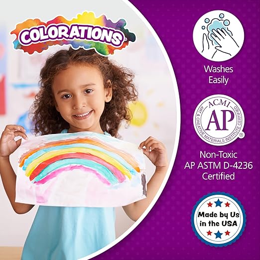 Colorations - FSWTPU Washable Tempera Paint, 16 fl oz, Fluorescent Purple, Neon, Non Toxic, Vibrant, Bold, Bright, Kids Paint, Craft, Hobby, Fun, Art Supplies