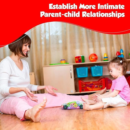 Light up Car, Sensory Transparent Toy for Kids