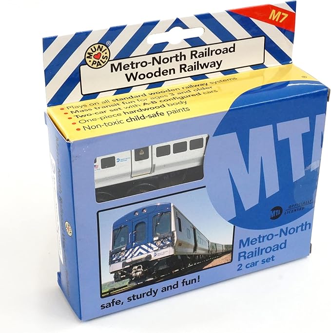 MUNI PALS Munipals Metro North Railroad Wooden Railway M7 2-car