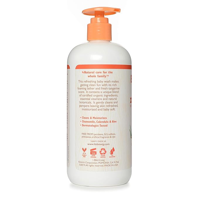 Little Twig 2-in-1 Baby Wash, Hypoallergenic Body Wash with Organic Ingredients 17 fl.