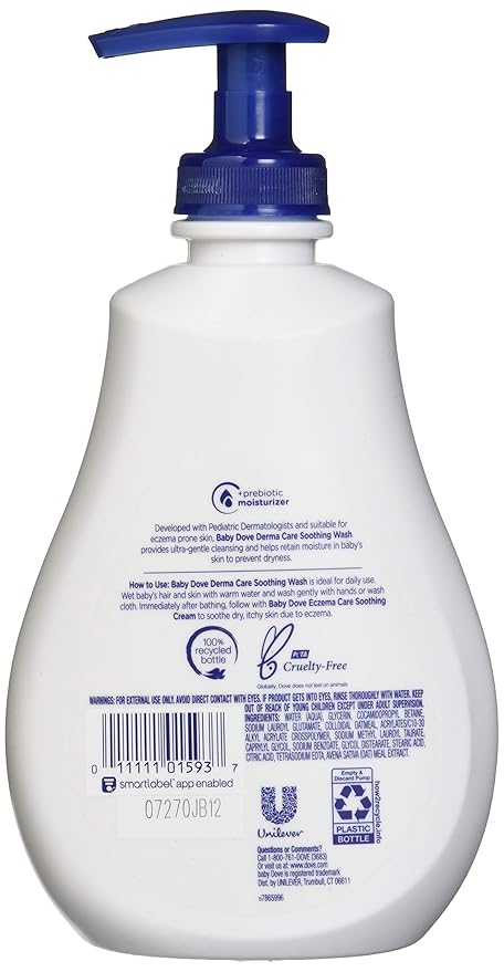 Baby Dove Baby Dove Soothing Wash To Soothe Delicate Baby Skin Eczema Care Washes Away Bacteria, No Artificial Perfume or Color 13 Oz, 13 Ounce 4)