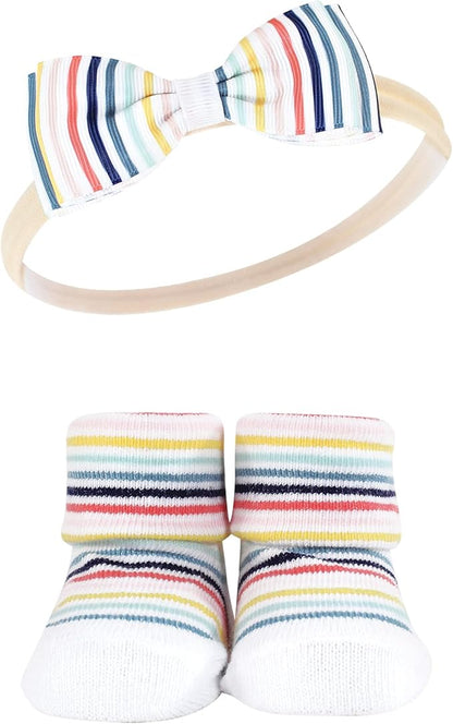 Hudson Baby Girl's Headband and Socks Giftset