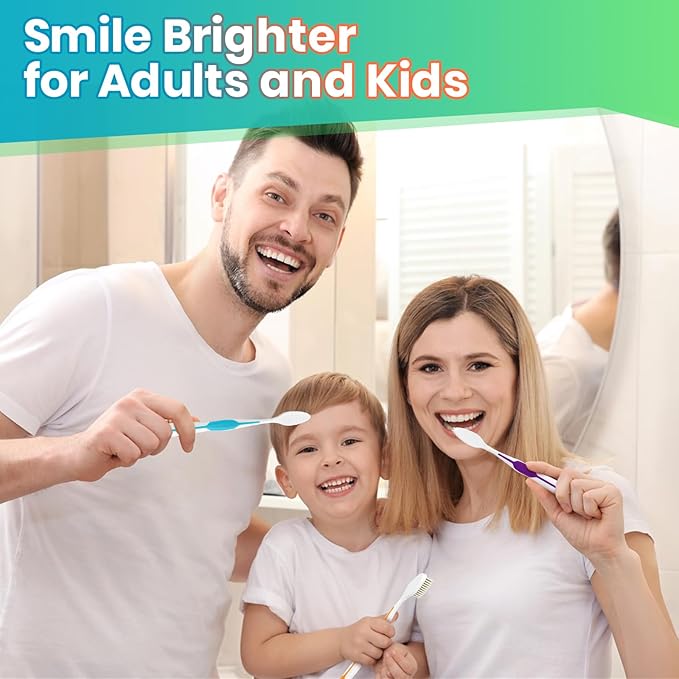 Bulk Toothbrushes 35 Pack, Individually Wrapped Toothbrushes Pack for Adults & Kids, Disposable Toothbrush Medium Soft for Travel, Donations, Hotels