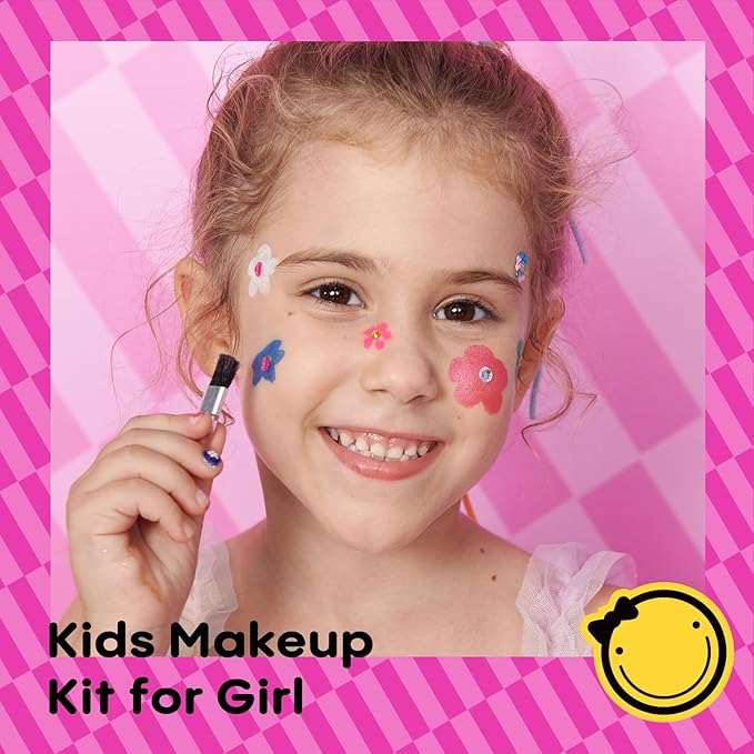 Tomons Kids Makeup Kit for Girl Real Washable Cosmetic Toy Beauty Set, Birthday Toys Gift for 3 4 5 6 7 8 9 10 Year Girls
