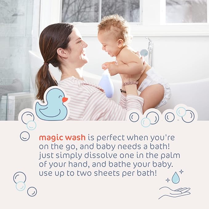 Goodnest® Baby & Toddler Travel Soap Sheets, Dissolving Baby Travel Soap Sheets 4 Packs 20 Sheets, 80 Total