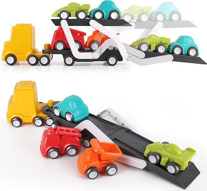 iPlay, iLearn Car Carrier Truck Toy for Toddler 1-3 2 Year 5 Play 1 2 3 4