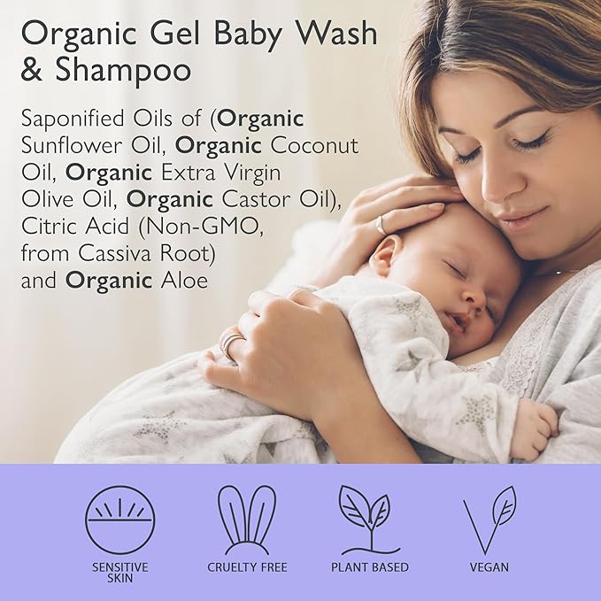 SoCal Suds & Company - 2-in-1 Organic Gel Baby Shampoo & Body Wash 12oz