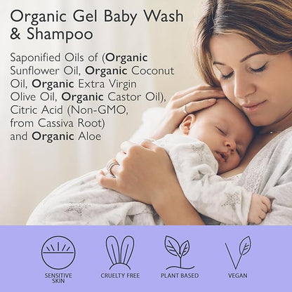 SoCal Suds & Company - 2-in-1 Organic Gel Baby Shampoo & Body Wash 12oz