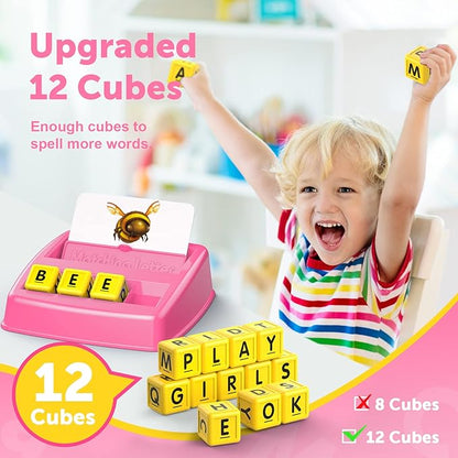 SAITCPRY Toys for Ages 2-4 4-6,Educational Toys for 3 4 5 Year Old for Toddlers 2-4 Year Matching Letter Games for 3-5 Montessori Toys for Kids Birthday Halloween Christmas Stocking Stuffer Gifts