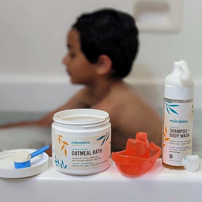 Mambino Organics Soothe Me Shampoo & Body Wash for Kids - Hypoallergenic, Plant-Based 5.5floz