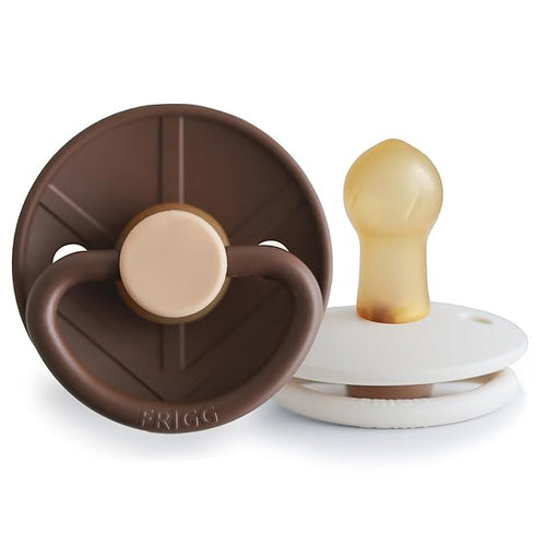 FRIGG Little Viking Natural Rubber Baby Pacifier 2-Pack | Made in Denmark 0-6 Months)